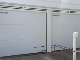 puerta Seccional industrial  SPUF42  micrograin blanco RAL 9016