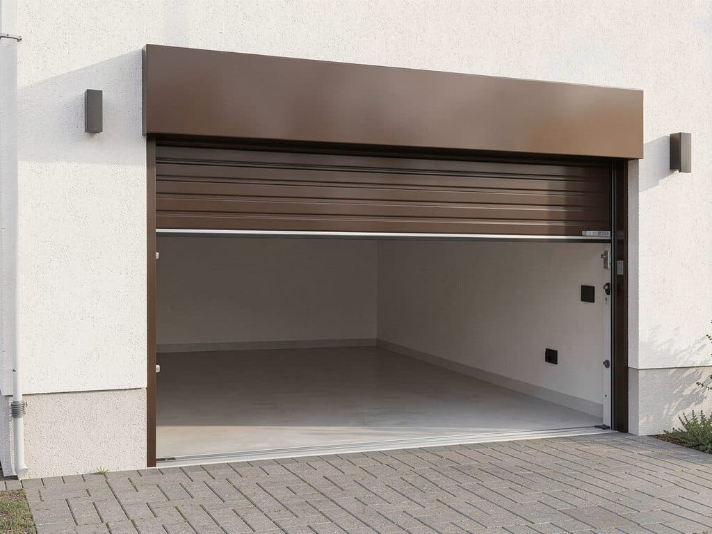 Puerta de garaje enrollable Hörmann instalada en Vigo